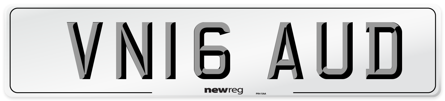 VN16 AUD Number Plate from New Reg